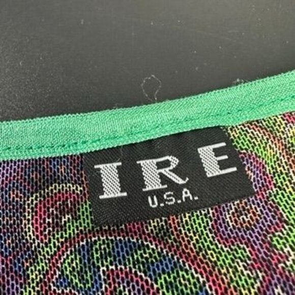 IRE Usa Sheer Multicolored Paisley Sleeveless Top Size Small Psychedelic - Picture 4 of 7
